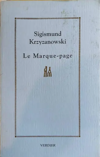 Sigismund Krzyzanowski : Le marque-page